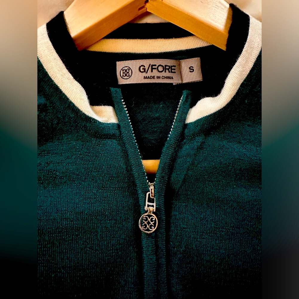 G/Fore lightweight wool quarterzip.
